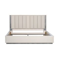 Pavira Stone/Taupe Bed with LED Lights - Ornate Home