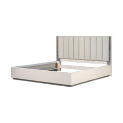 Pavira Stone/Taupe Bed with LED Lights - Ornate Home