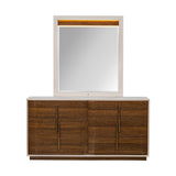 Pavira Walnut Dresser with Mirror