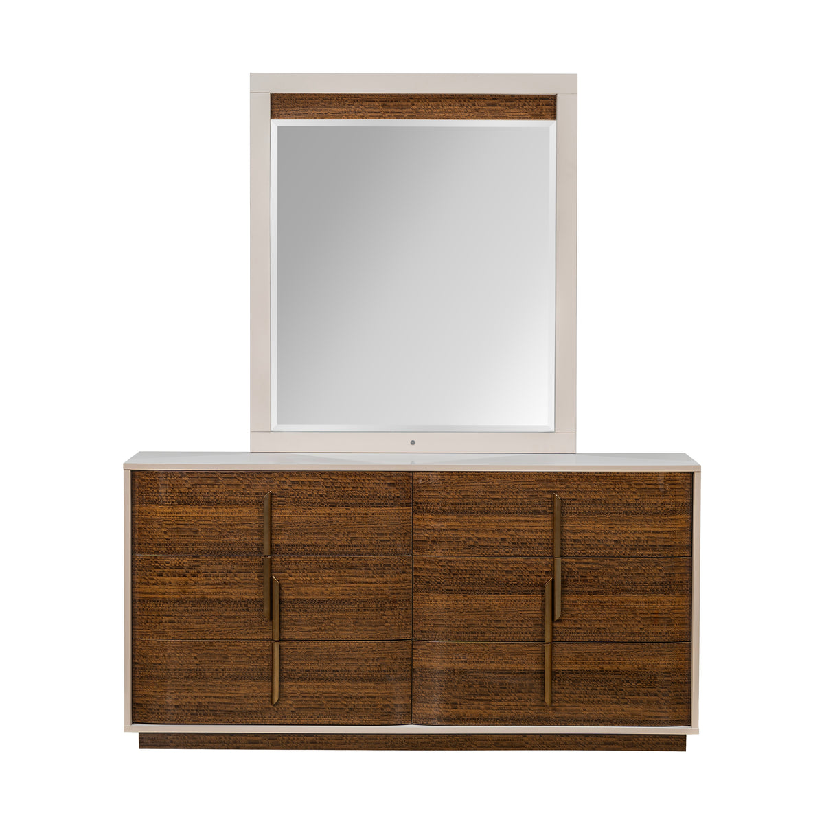 Pavira Walnut Dresser with Mirror