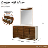 Pavira Walnut Dresser with Mirror