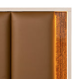 Pavira Walnut/Espresso Eastern King Bed with LED Lights