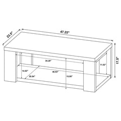 Pavone Black Coffee Table - Ornate Home