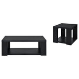 Pavone Black Coffee Table Set - Ornate Home