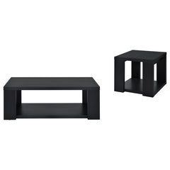 Pavone Black Coffee Table Set - Ornate Home
