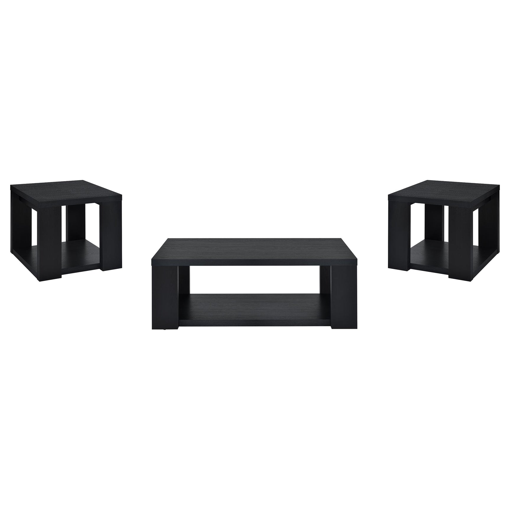 Pavone Black Coffee Table Set - Ornate Home