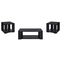 Pavone Black Coffee Table Set - Ornate Home
