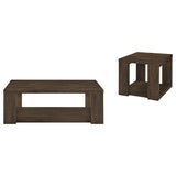 Pavone Dark Rustic Mango Coffee Table Set - Ornate Home