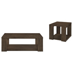 Pavone Dark Rustic Mango Coffee Table Set - Ornate Home