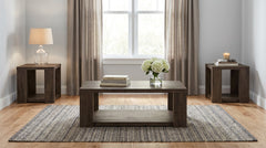 Pavone Dark Rustic Mango Coffee Table Set - Ornate Home