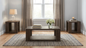 Pavone Dark Rustic Mango Coffee Table Set - Ornate Home