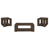 Pavone Dark Rustic Mango Coffee Table Set - Ornate Home