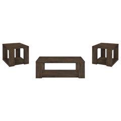 Pavone Dark Rustic Mango Coffee Table Set - Ornate Home