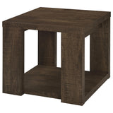 Pavone Dark Rustic Mango End Table - Ornate Home