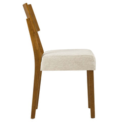 Pax Acorn Heathered Weave Light Beige Wood Dining Side Chairs (Set of 2) - Ornate Home
