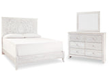 Paxberry King Panel Bedroom Set with Dresser and Mirror - Ornate Home