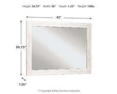 Paxberry Whitewash Bedroom Mirror - Ornate Home