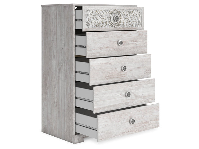 Paxberry Whitewash Chest of Drawers (Online Special Price) - Ornate Home