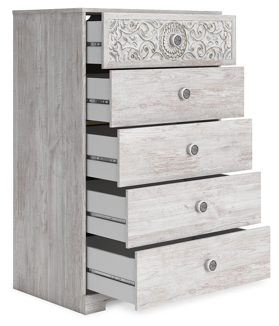Paxberry Whitewash Chest of Drawers (Online Special Price) - Ornate Home