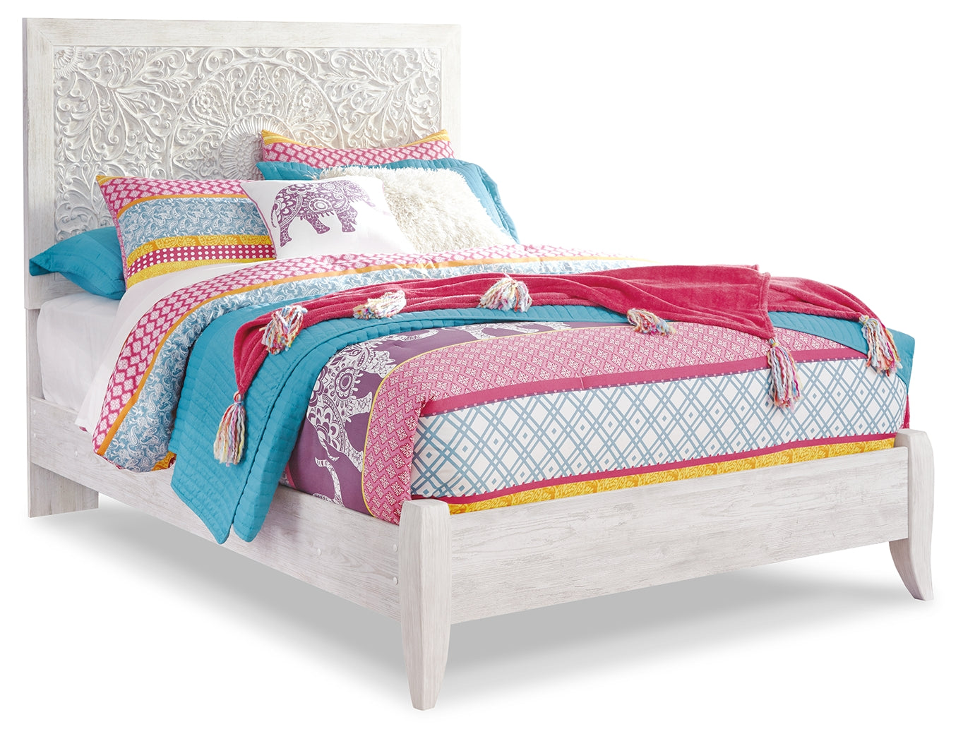 Paxberry Whitewash Full Panel Bed (Online Special Price) - Ornate Home
