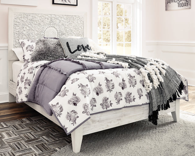 Paxberry Whitewash Full Panel Bed - Ornate Home