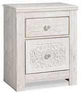 Paxberry Whitewash Full Panel Bedroom Set with Chest and Nightstand - Ornate Home