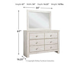 Paxberry Whitewash Full Panel Bedroom Set with Dresser, Mirror and Chest (Online Special Price) - Ornate Home
