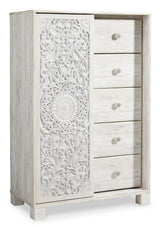 Paxberry Whitewash Full Panel Bedroom Set with Dresser, Mirror and Chest (Online Special Price) - Ornate Home