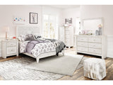 Paxberry Whitewash Full Panel Bedroom Set with Dresser, Mirror and Chest - Ornate Home