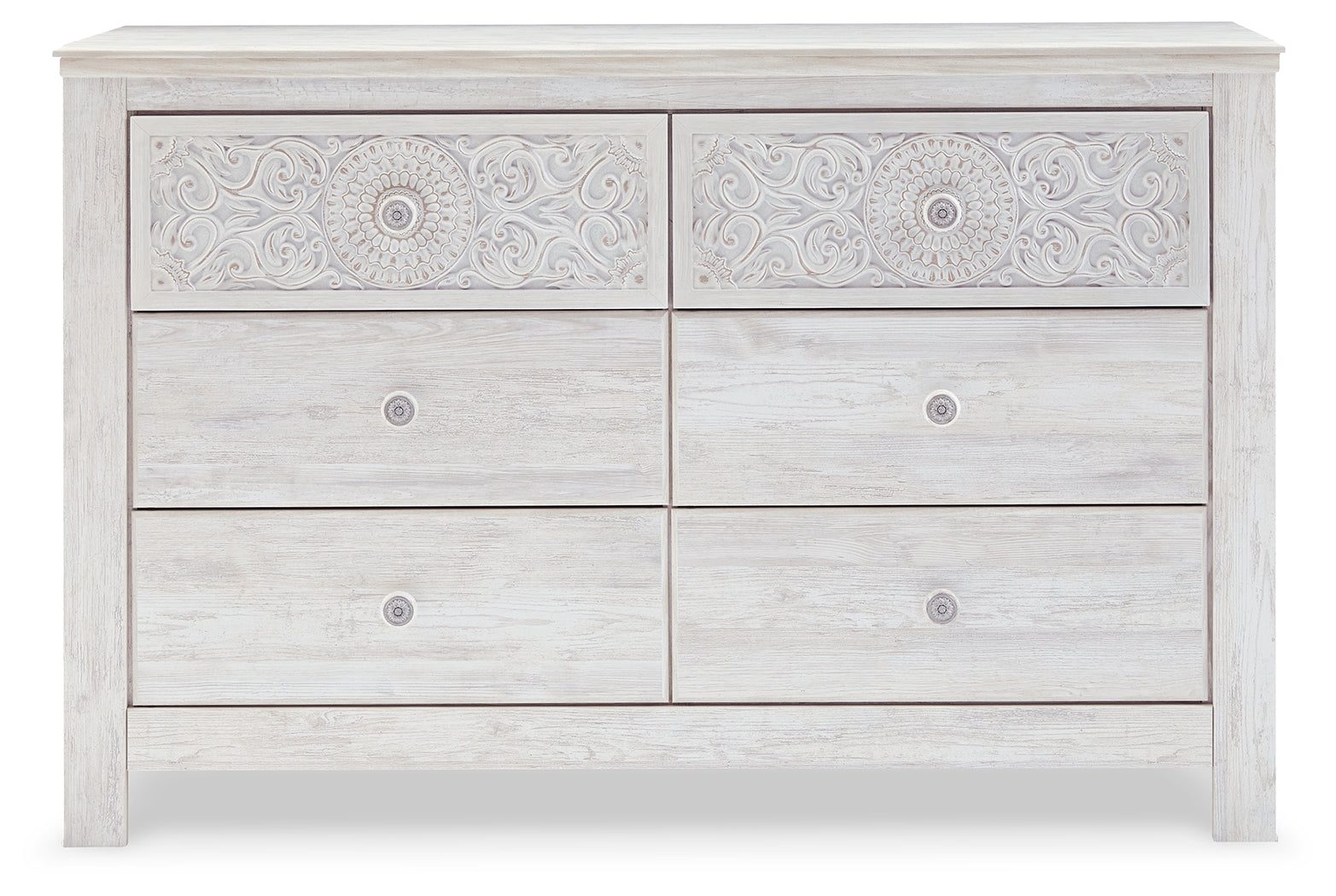 Paxberry Whitewash Full Panel Bedroom Set with Dresser and Nightstand (Online Special Price) - Ornate Home
