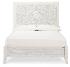 Paxberry Whitewash Full Panel Bedroom Set with Nightstand - Ornate Home