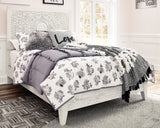 Paxberry Whitewash Full Panel Bedroom Set with Nightstand - Ornate Home