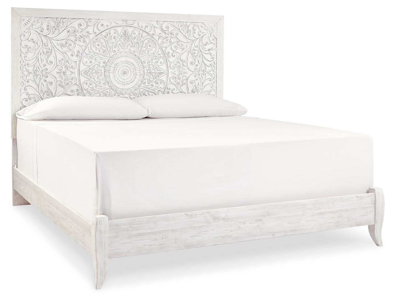 Paxberry Whitewash King Panel Bed & Chest & Nightstand (Online Special Price) - Ornate Home