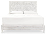 Paxberry Whitewash King Panel Bed & Chest & Nightstand - Ornate Home