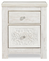 Paxberry Whitewash King Panel Bed & Chest & Nightstand - Ornate Home