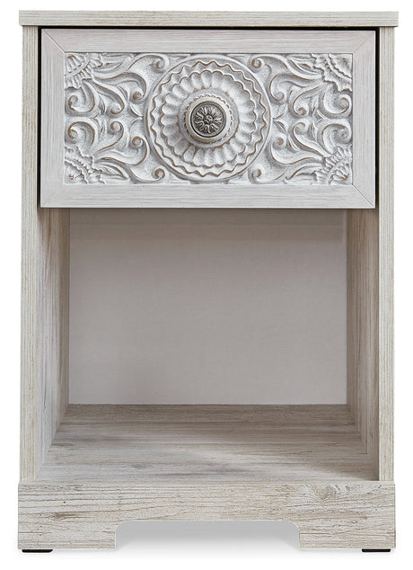 Paxberry Whitewash Nightstand (22.09" H) - Ornate Home