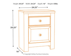 Paxberry Whitewash Nightstand (29.21" H) - Ornate Home