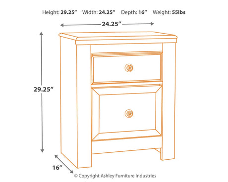 Paxberry Whitewash Nightstand (29.21" H) - Ornate Home