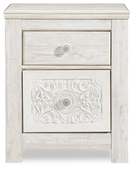 Paxberry Whitewash Nightstand (29.21" H) - Ornate Home