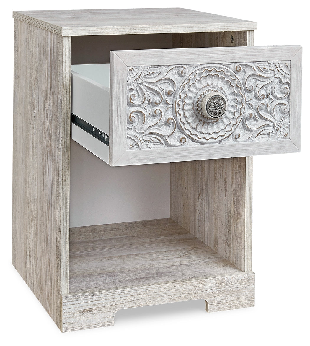 Paxberry Whitewash Nightstand (Online Special Price) (22.09" H) - Ornate Home
