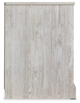 Paxberry Whitewash One Drawer Nightstand - Ornate Home