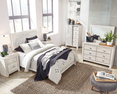 Paxberry Whitewash Queen Panel Bed - Ornate Home