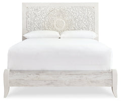 Paxberry Whitewash Queen Panel Bedroom Set with 2 Nightstands - Ornate Home