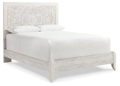 Paxberry Whitewash Queen Panel Bedroom Set with 2 Nightstands - Ornate Home