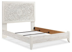 Paxberry Whitewash Queen Panel Bedroom Set with 2 Nightstands - Ornate Home