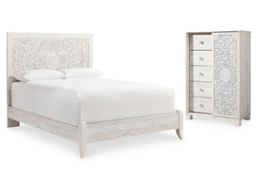 Paxberry Whitewash Queen Panel Bedroom Set with Chest (Online Special Price) - Ornate Home