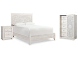 Paxberry Whitewash Queen Panel Bedroom Set with Chest and Nightstand (Online Special Price) - Ornate Home