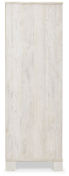 Paxberry Whitewash Queen Panel Bedroom Set with Dresser, Mirror, Chest and 2 Nightstands - Ornate Home