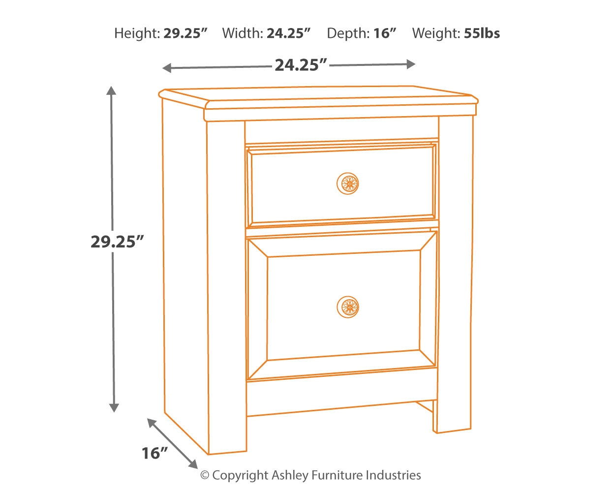 Paxberry Whitewash Queen Panel Bedroom Set with Dresser, Mirror and Nightstand (Online Special Price) - Ornate Home