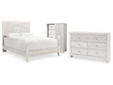 Paxberry Whitewash Queen Panel Bedroom Set with Dresser and Chest (Online Special Price) - Ornate Home